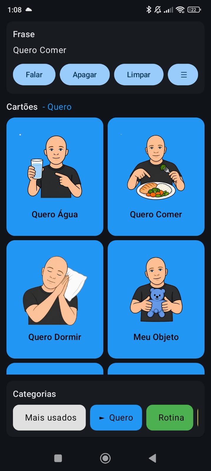 Print do aplicativo CAA