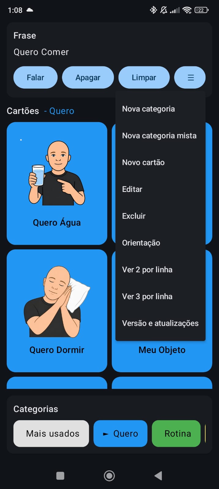 Print do aplicativo CAA
